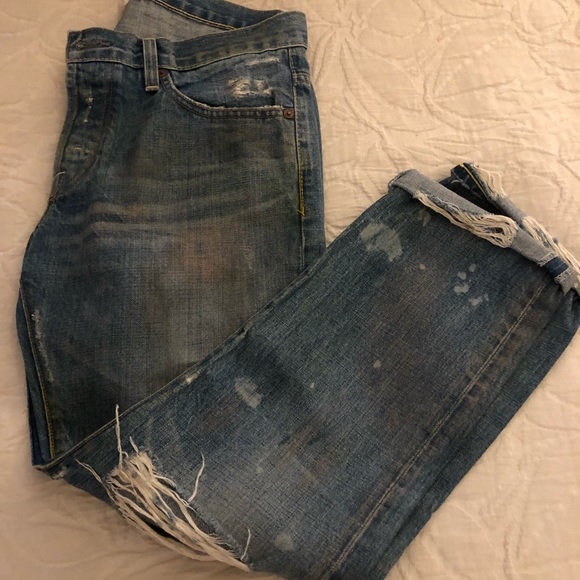Madewell Denim - Madewell Straight Slouch distressed jeans